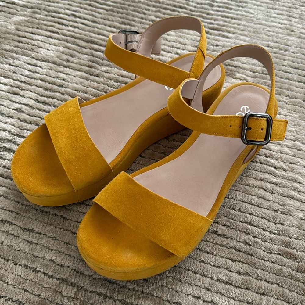 Ecco suede platform sandals